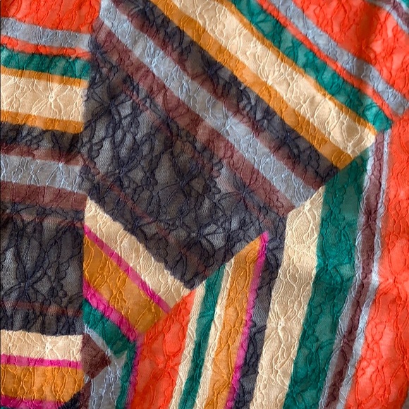 Striped Lace Bodycon Midi Dress - Picture 3 of 3